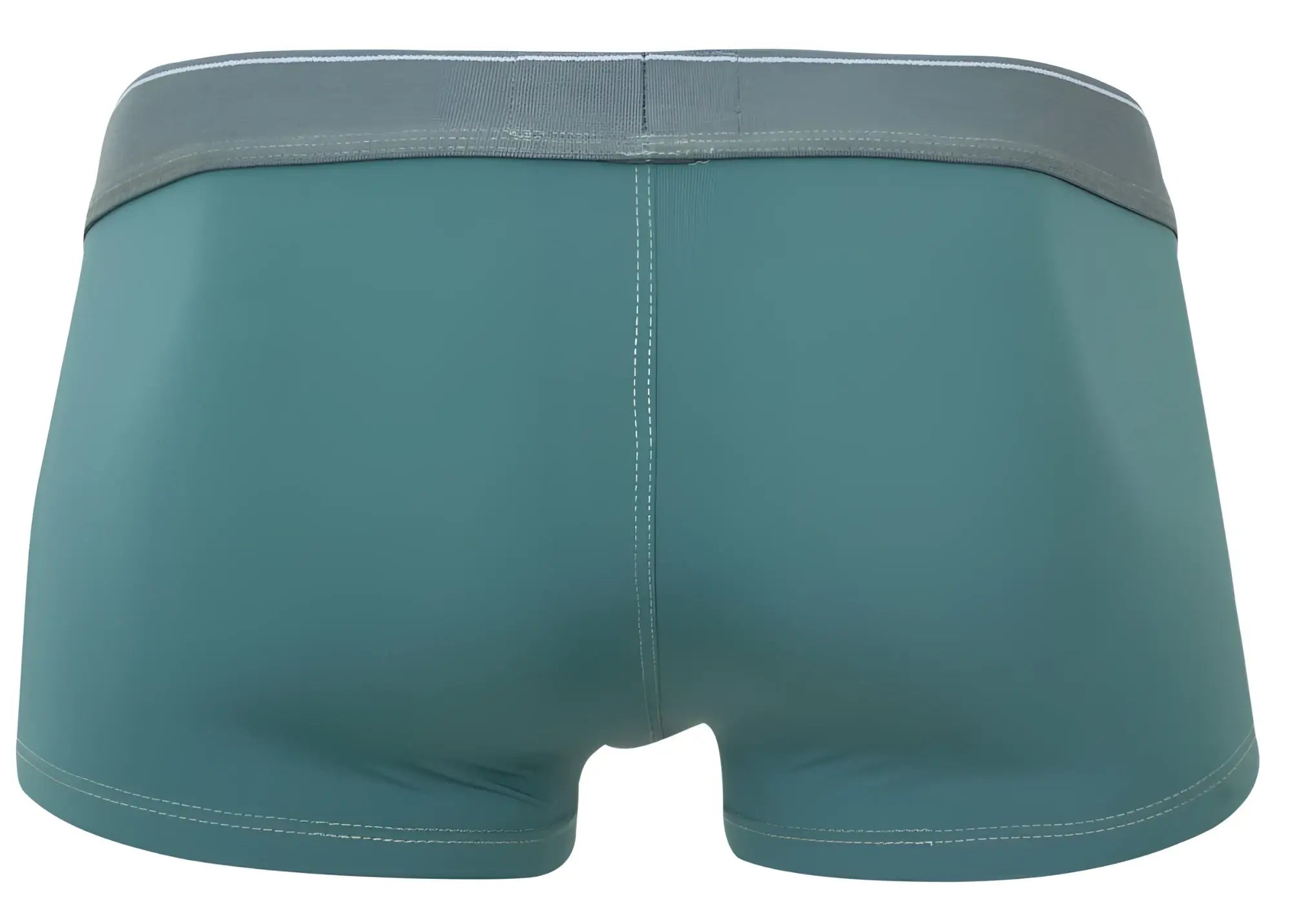 Teal-colored clever 2042 mendoza trunks with a contrasting gray waistband made for comfortable everyday wear