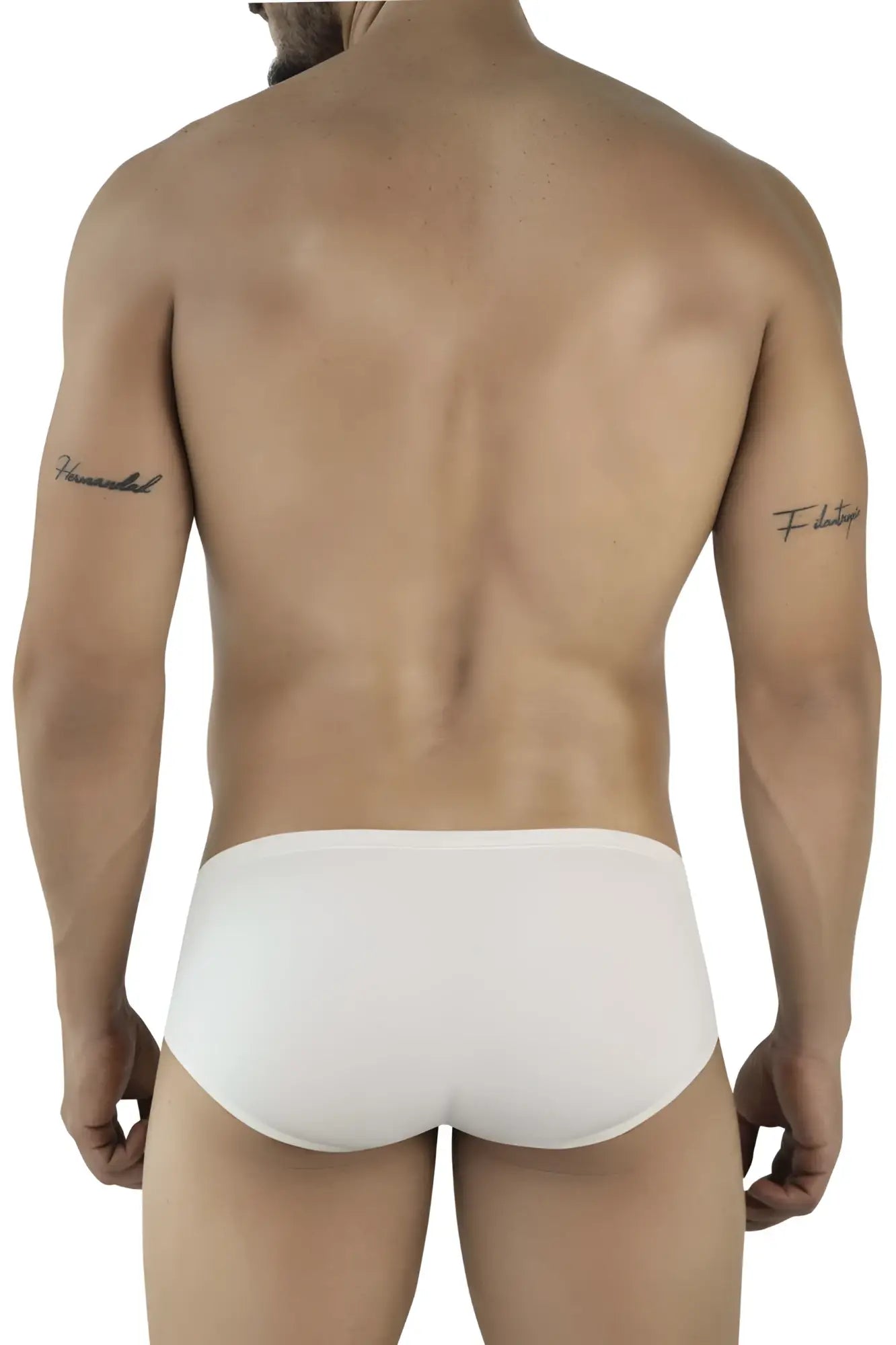 Beige clever 2043 mendoza briefs with smooth form-fitting design in white cotton blend for comfortable wear