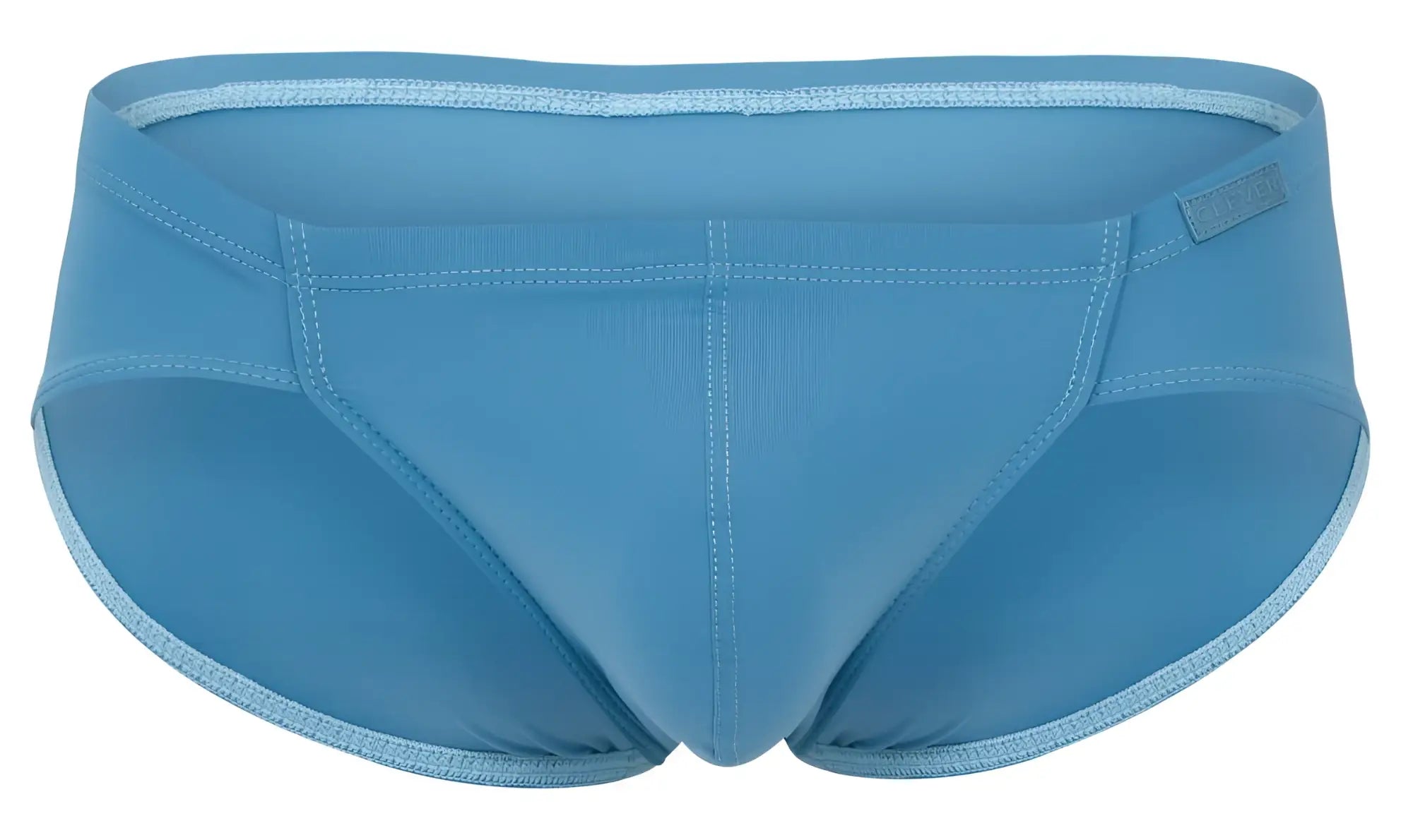 Light blue clever 2043 Mendoza briefs with subtle textured fabric and matching trim along the waistband