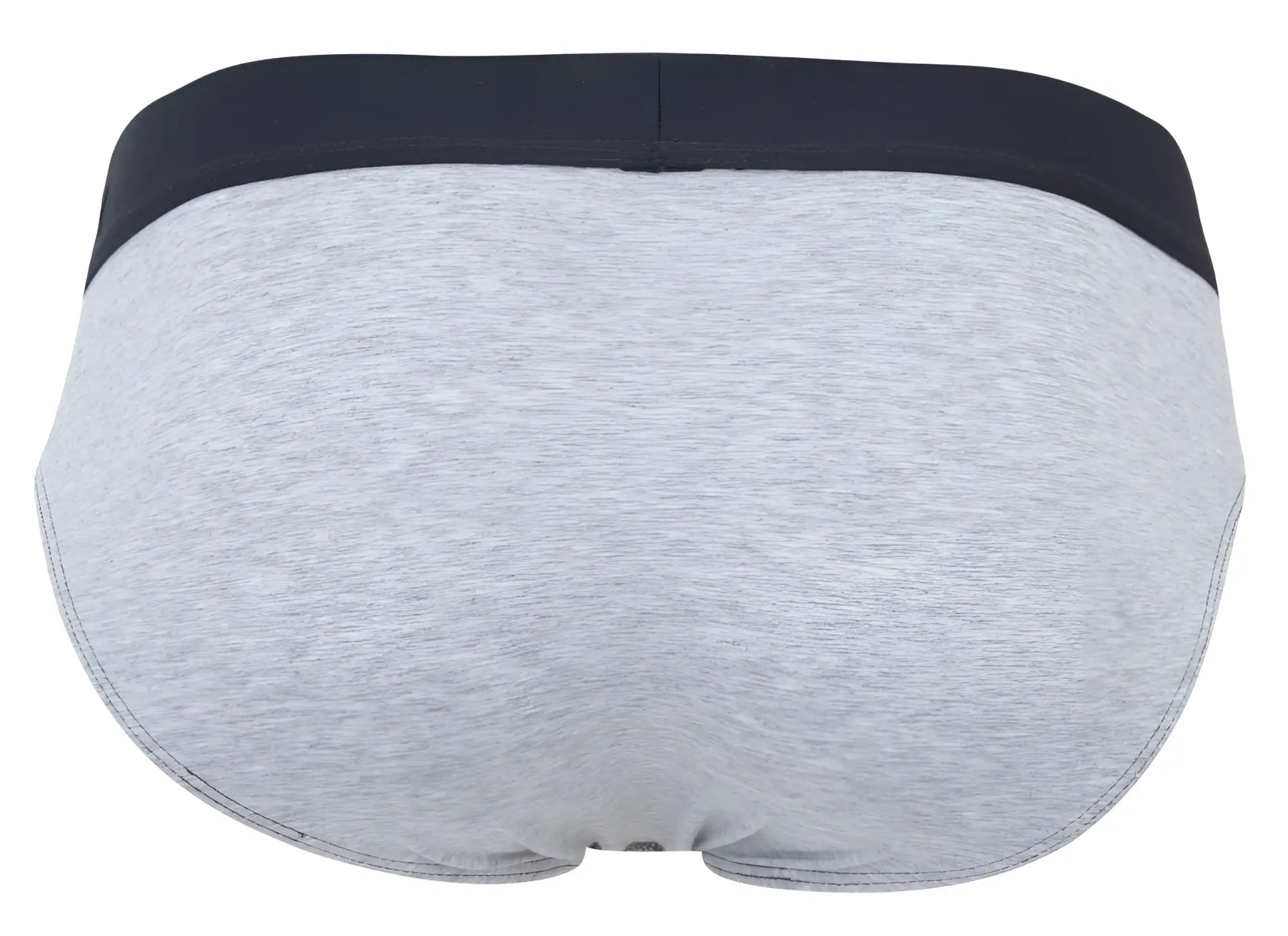 Gray heathered catamarca briefs with solid black waistband in dark gray by clever 2045 for comfortable everyday wear