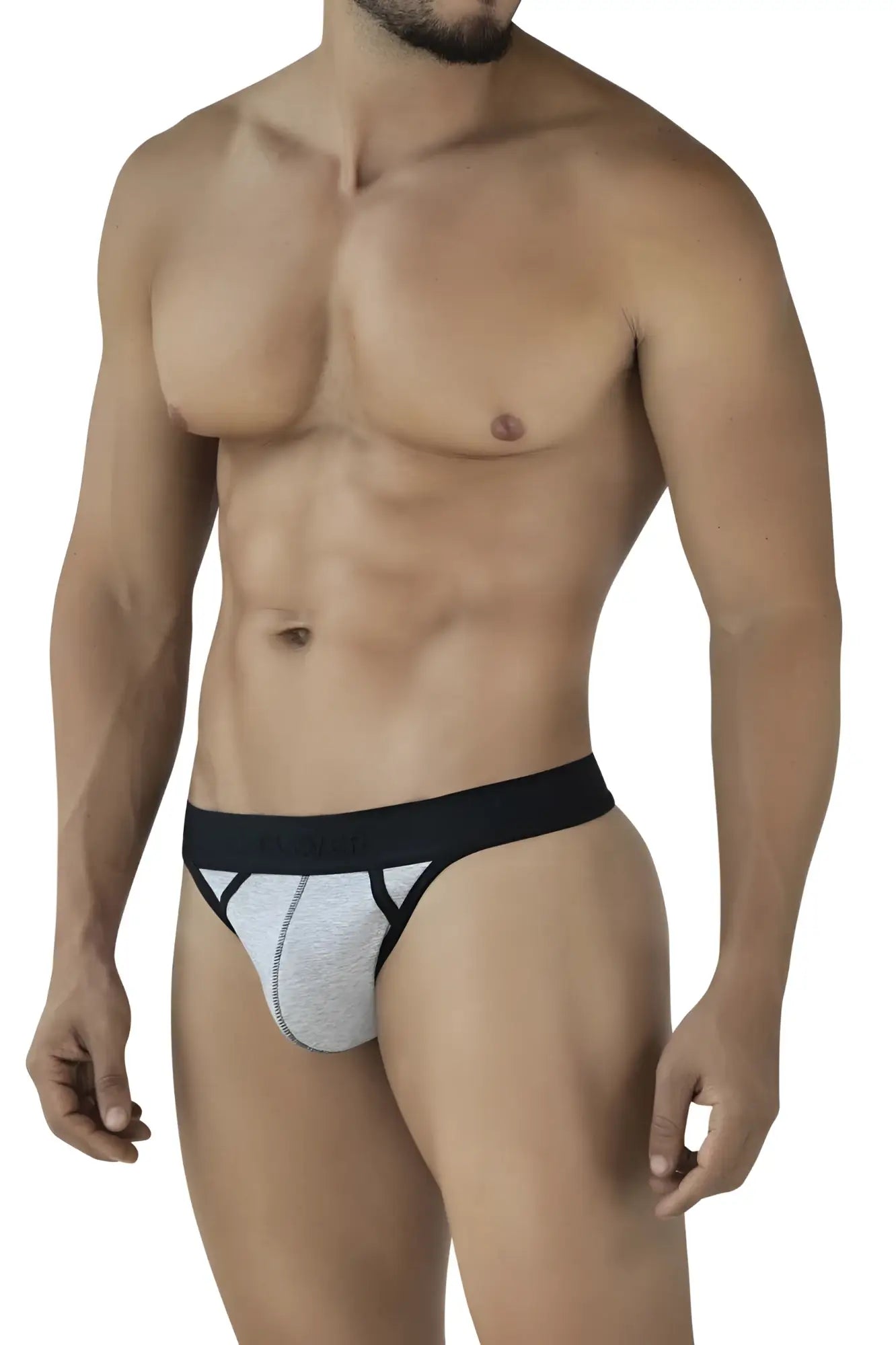 Gray and black clever 2046 catamarca thongs with textured fabric finish designed for athletic use in dark gray color