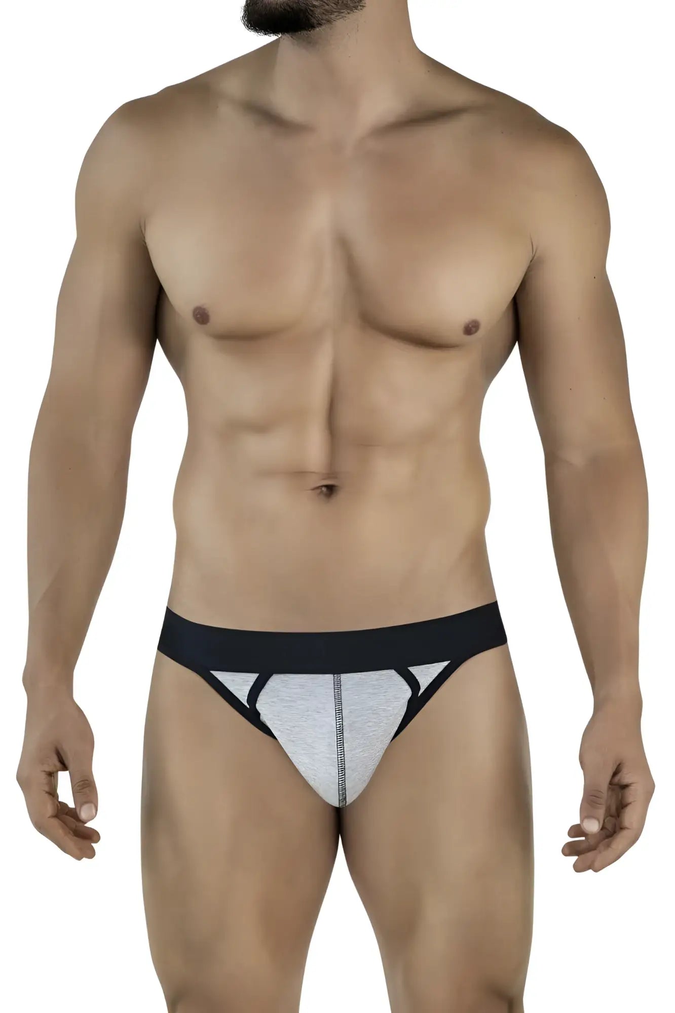 Black and heather gray clever 2046 catamarca thongs with contoured design for athletic use in dark gray color