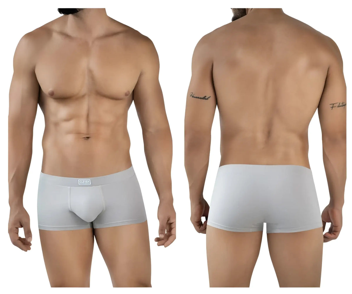 Light gray clever 2047 cordoba trunks with subtle elastic waistband and small brand tag at the front