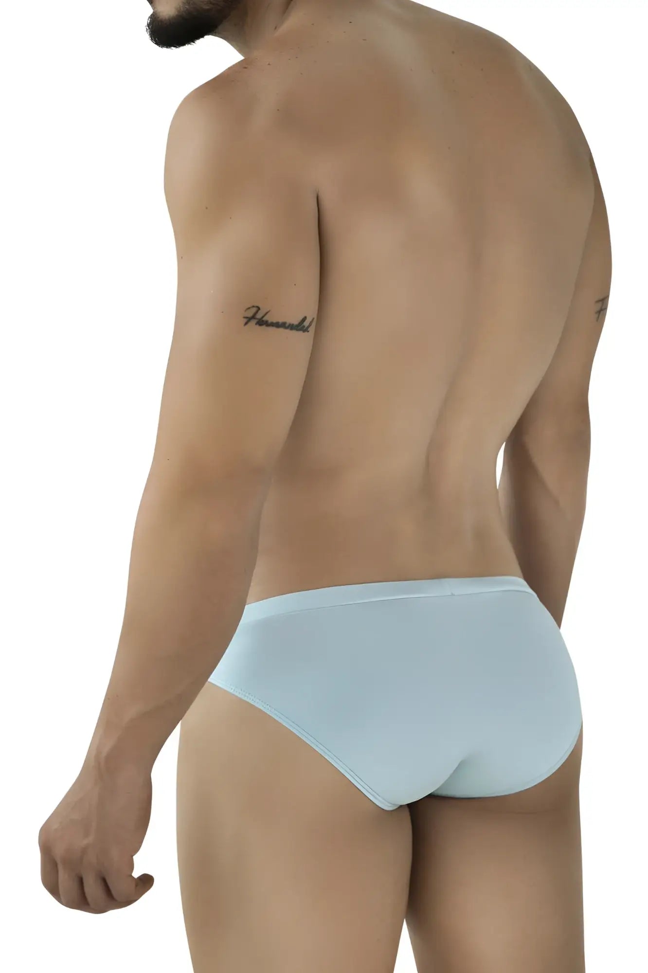 Light blue clever 2048 cordoba briefs made of soft breathable fabric shown from the back side