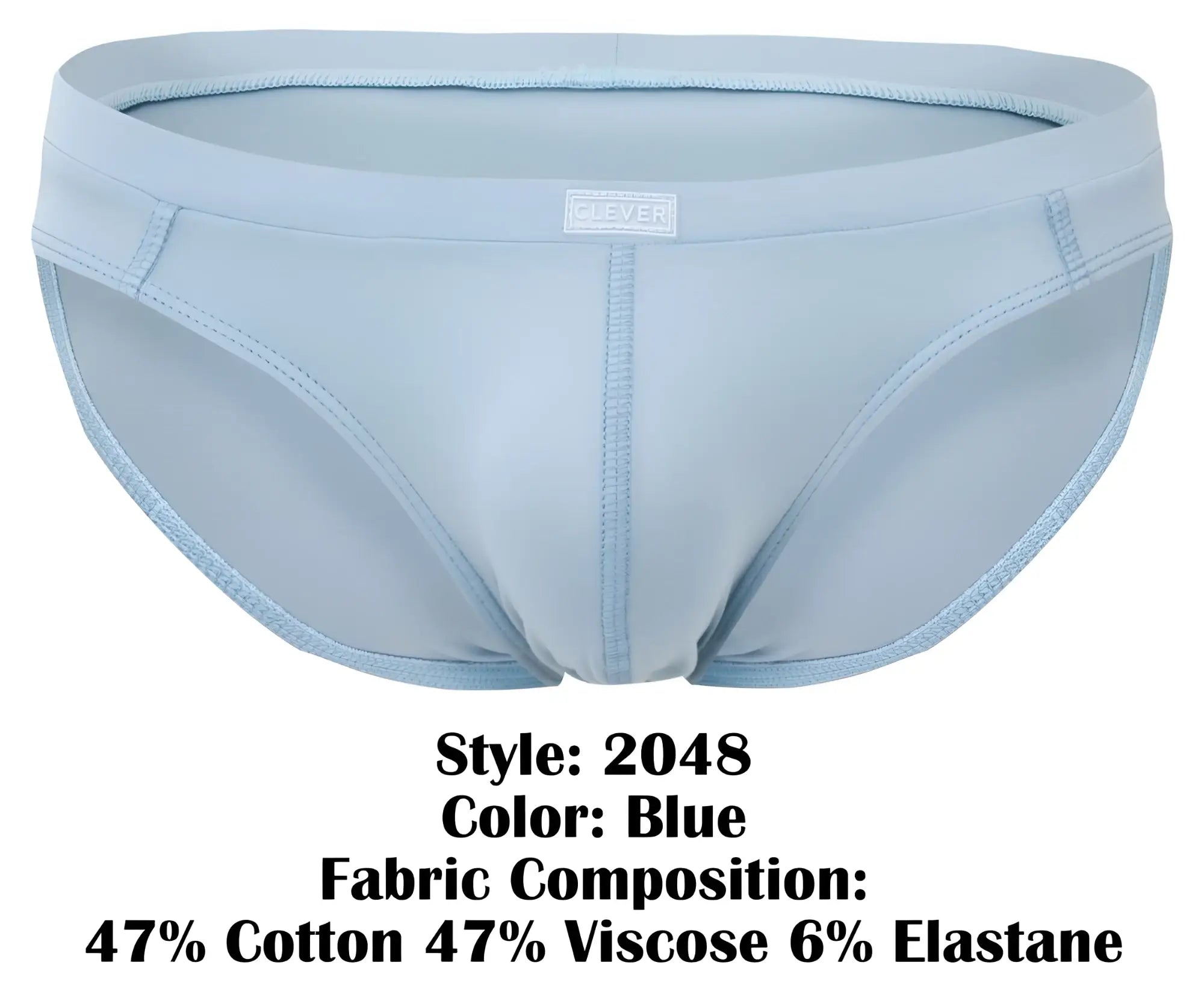 Light blue Clever 2048 Cordoba briefs made of 47 percent cotton 47 percent viscose and 6 percent elastane
