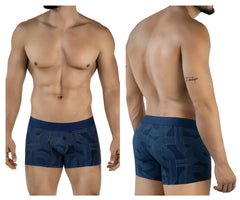 Navy blue clever 2054 trunks boxer briefs with subtle white geometric pattern for comfortable everyday wear