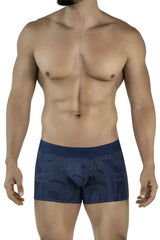 Clever 2054 navy trunks in dark blue boxer briefs with a subtle white geometric pattern for comfortable wear
