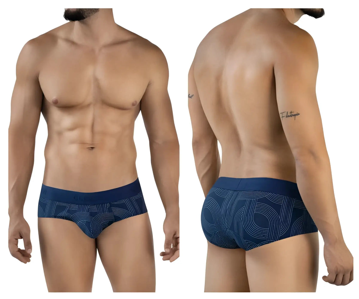 Navy briefs Clever 2055 in dark blue with subtle lighter blue geometric pattern for comfortable everyday wear