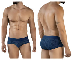 Navy briefs Clever 2055 in dark blue with subtle lighter blue geometric pattern for comfortable everyday wear