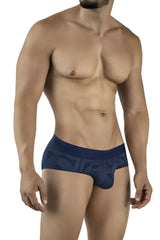Navy briefs clever 2055 in dark blue with a subtle lighter blue geometric pattern for comfortable daily wear
