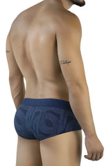 Navy blue Clever 2055 briefs with white geometric line pattern made from soft breathable fabric for everyday wear