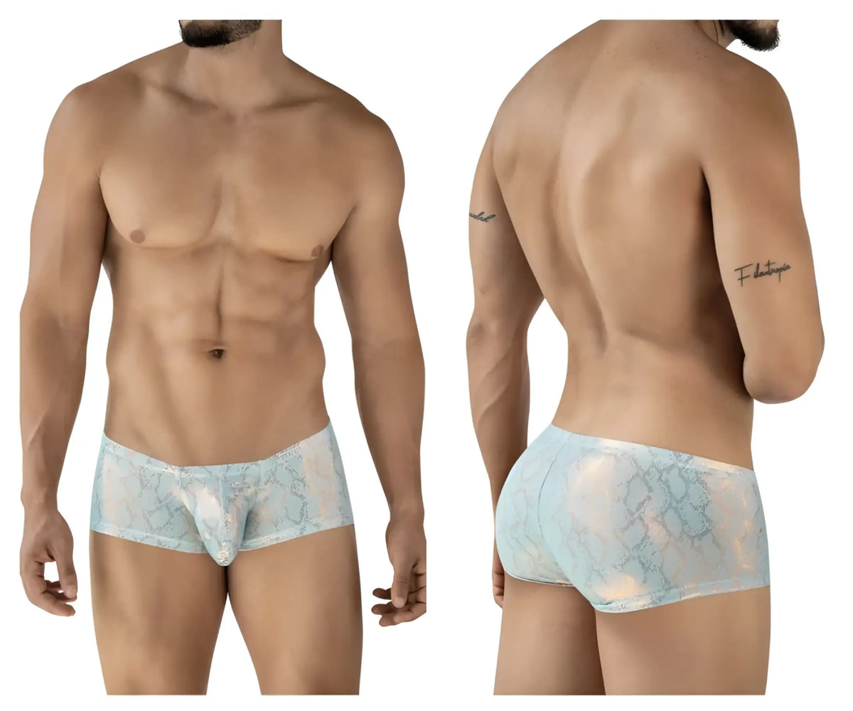 Light blue lace men’s briefs with subtle pattern from clever 2061 diamond trunks color blue collection