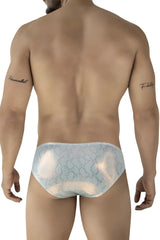 Light blue iridescent lace briefs with subtle geometric pattern from clever 2062 diamond briefs collection