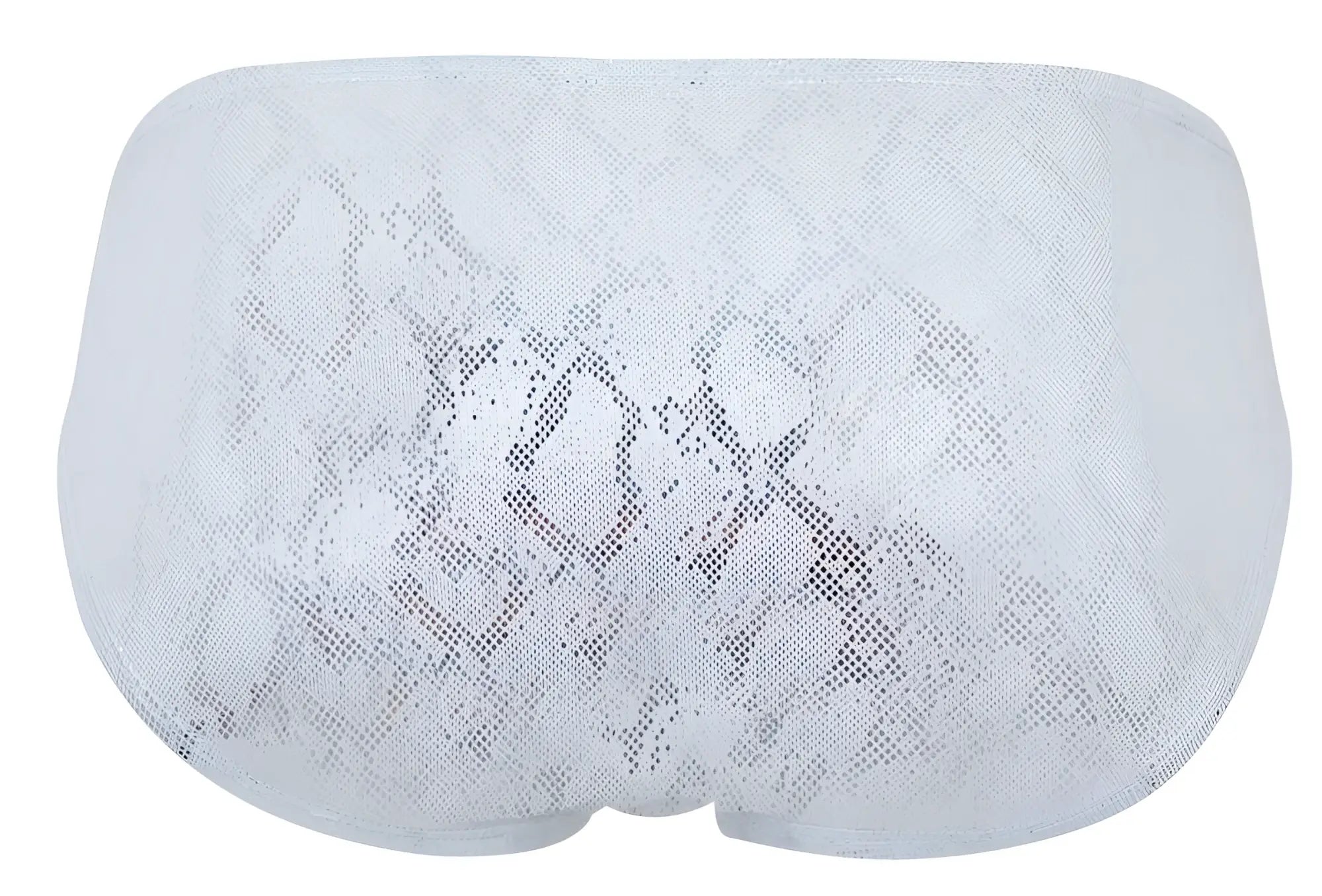 White lace clever 2062 diamond briefs in silver with subtle snake print pattern for stylish comfort