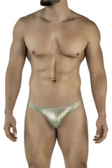 Shiny metallic gold thong clever 2063 diamond thongs with a sleek form-fitting design