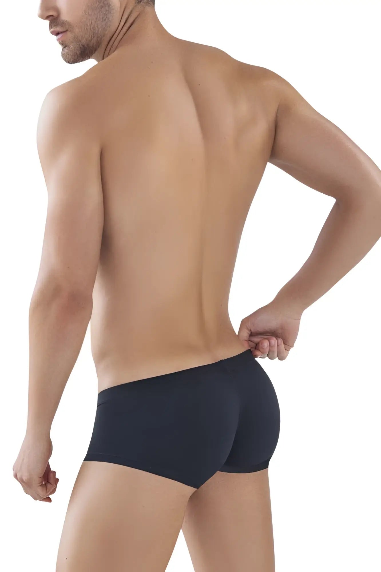 Black clever 229924 2pk australian trunks form-fitting briefs with smooth stretchy fabric and snug fit front view