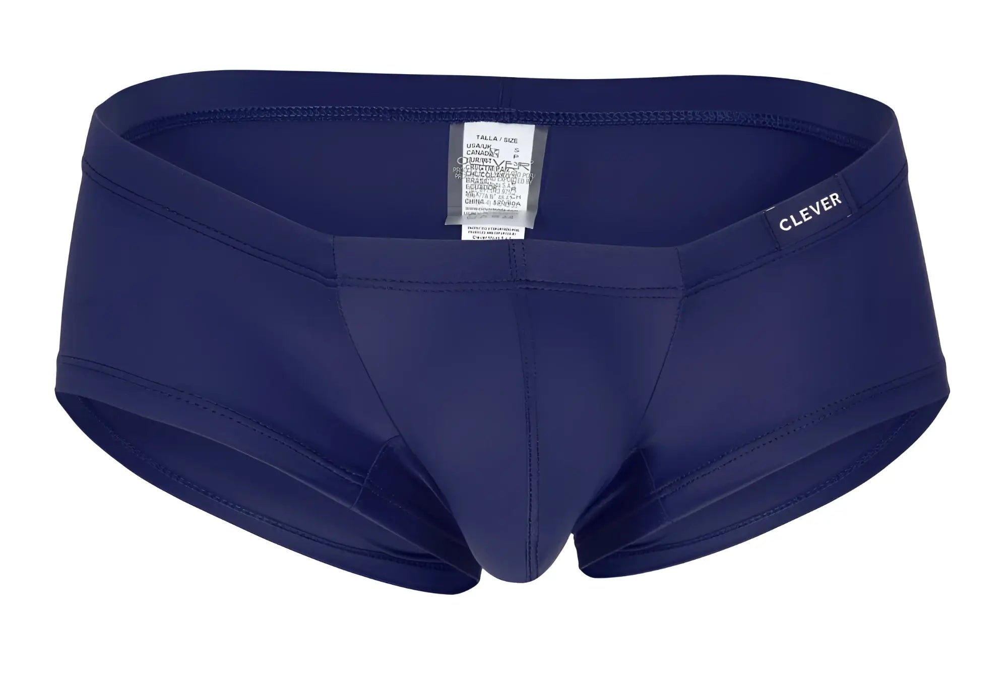 Navy blue men’s swim trunks by clever from the 229929 3pk australian latin trunks set for stylish beachwear