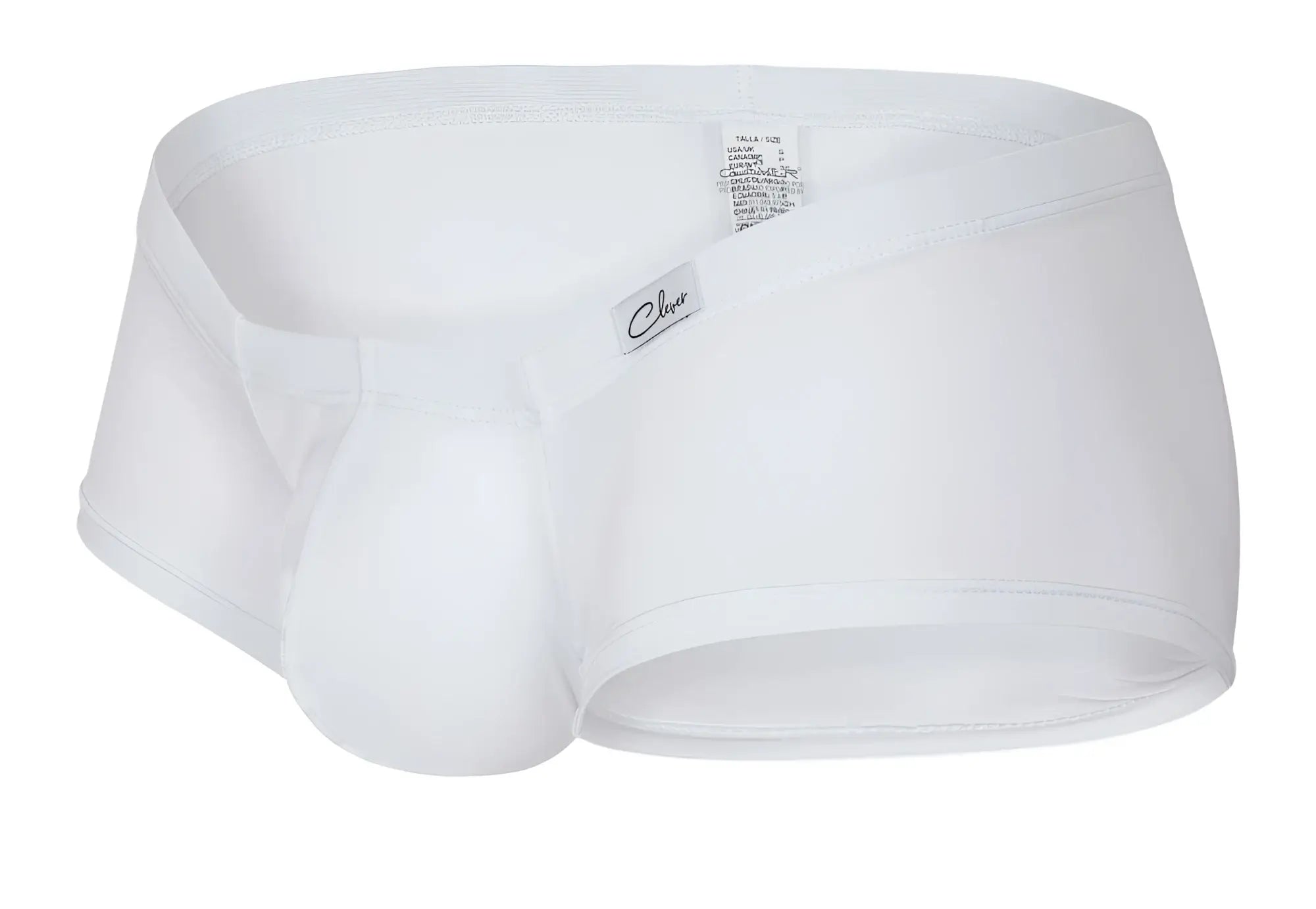 White clever 229930 3pk australian latin trunks briefs with smooth form fitting design and subtle waistband tag