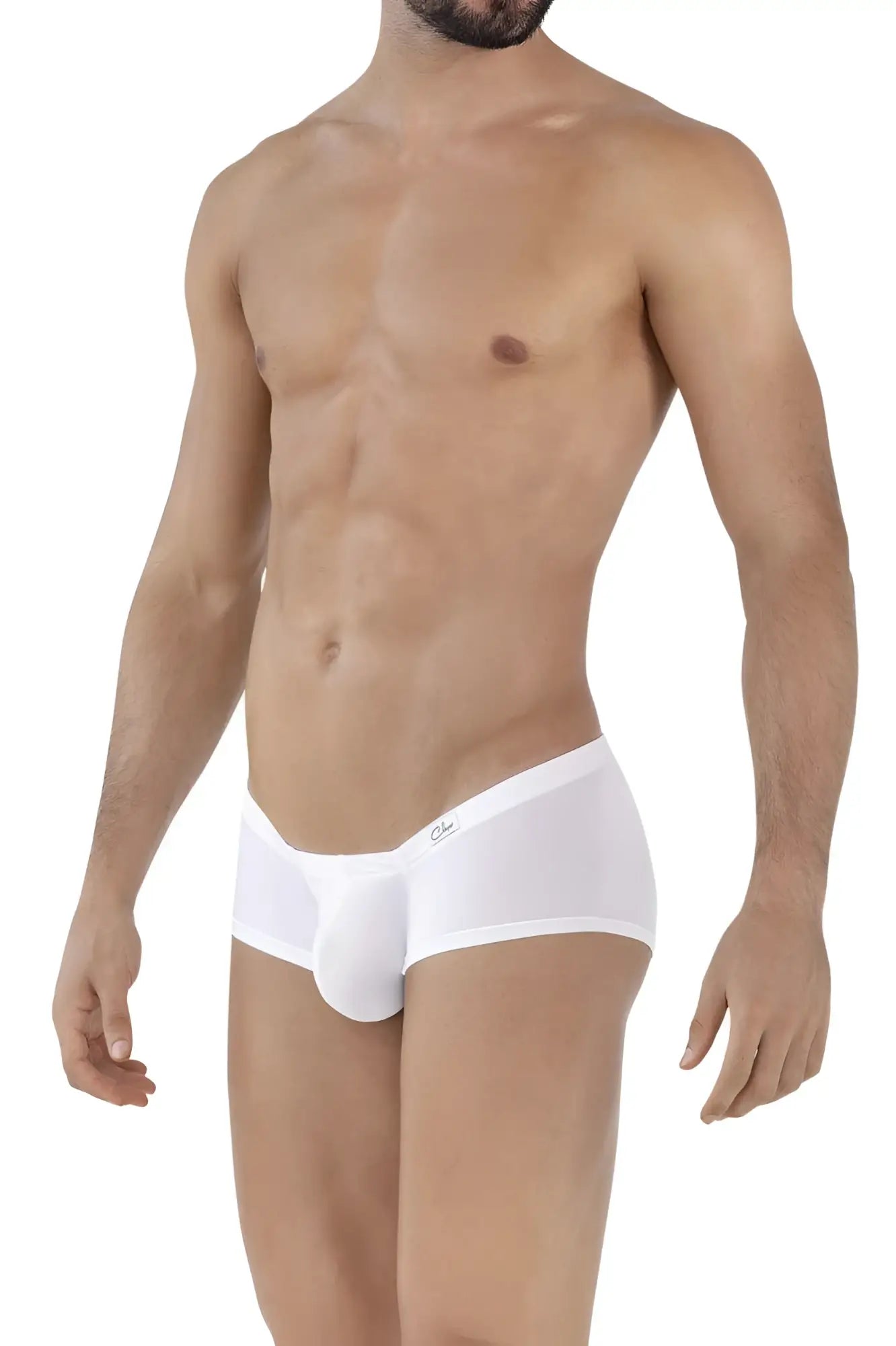 White men’s briefs clever 229930 3pk australian latin trunks with smooth fit subtle logo on white black and gray waistband