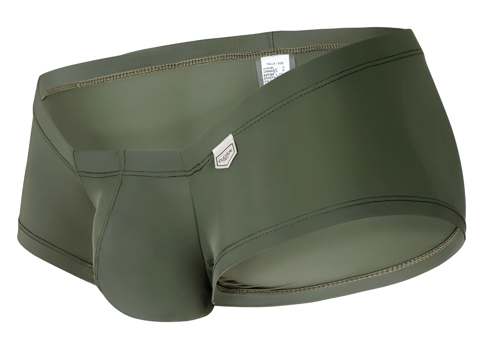 Olive green men’s swim trunks clever 229934 3pk with sleek form-fitting design and subtle stitching details