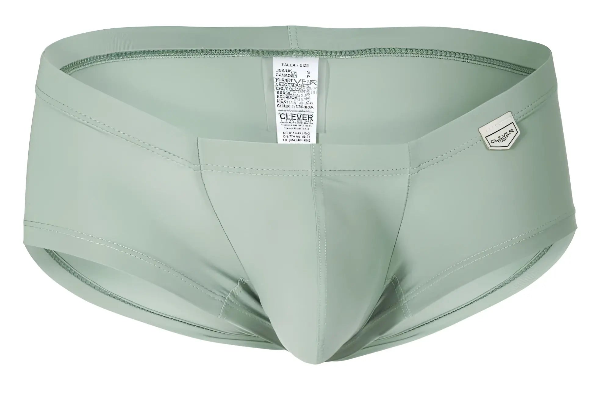Clever 229934 3pk australian latin swim trunks in mint green with sleek form-fitting design and subtle stitching details