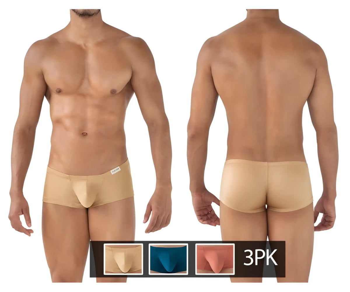 Beige clever 229941 men’s briefs with smooth form-fitting design and subtle brand tag at the waistband