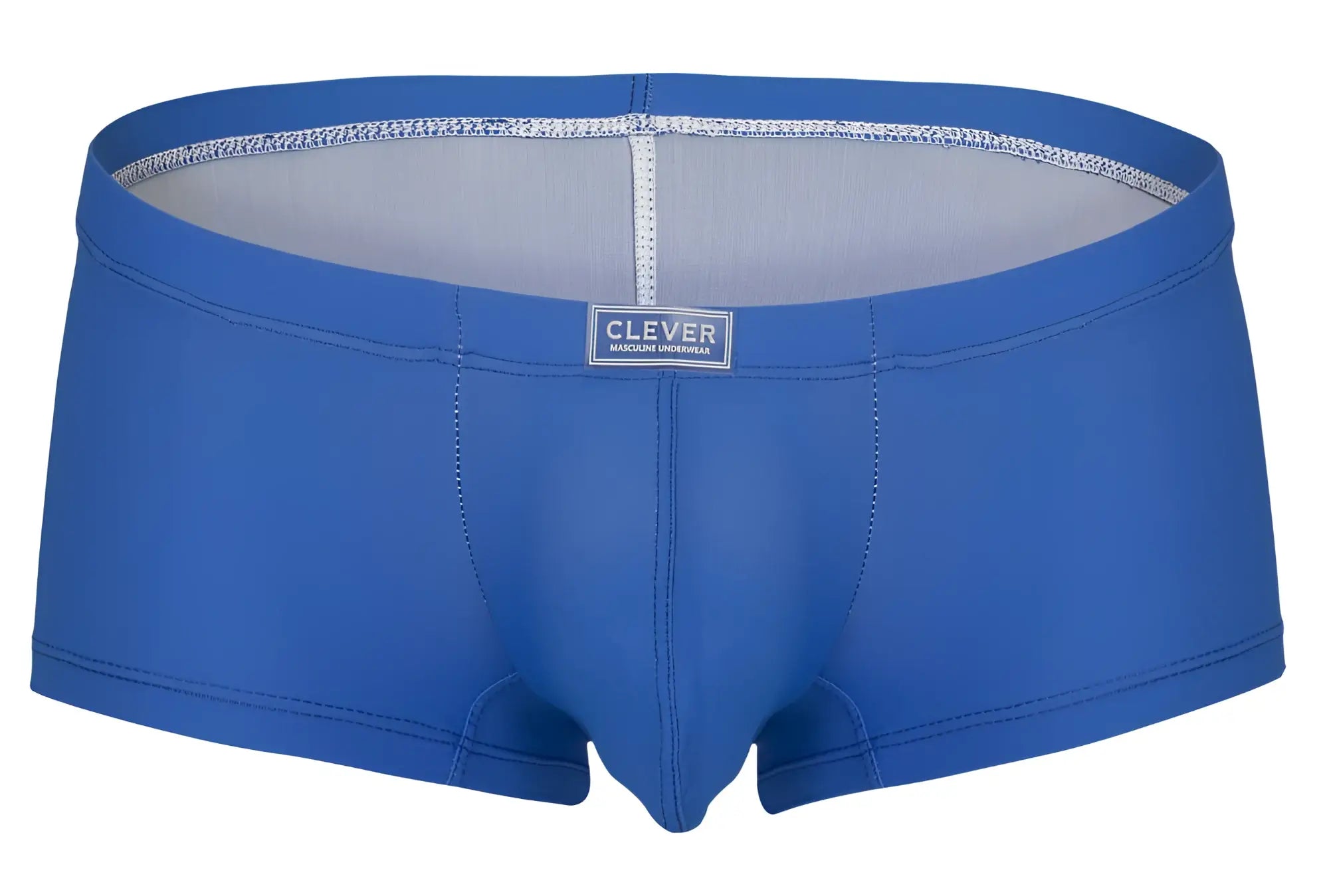 Blue clever men’s briefs with smooth form-fitting design and gray interior lining in clever 229946 7pk trunks multi-colored