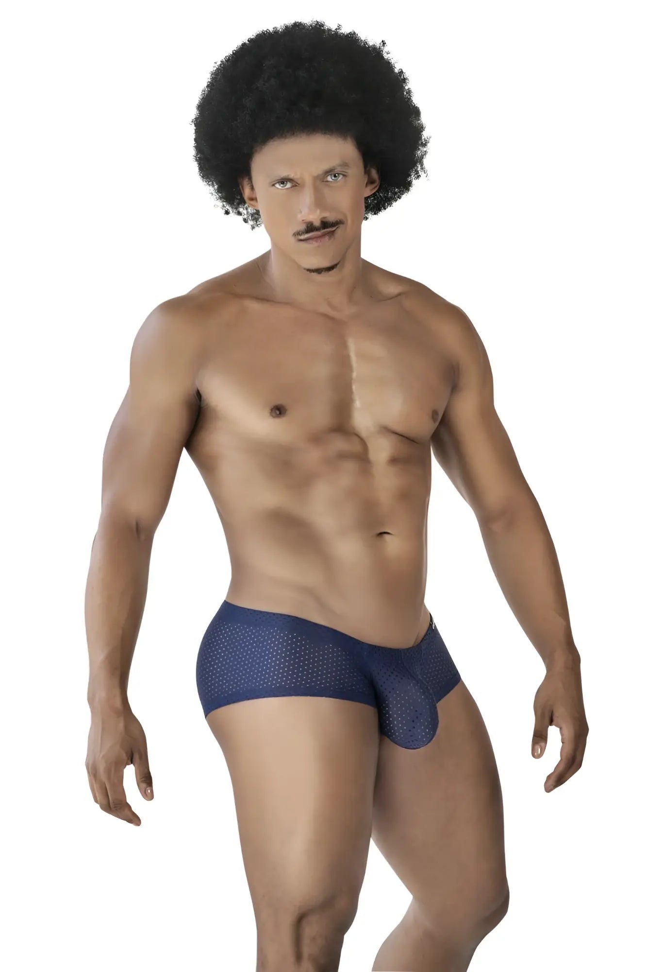 Navy blue perforated mesh men’s briefs from clever 229947 3pk australian latin trunks in black red and blue