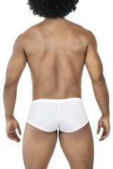 White briefs with smooth form-fitting design from clever 229951 3pk australian latin trunks in white color