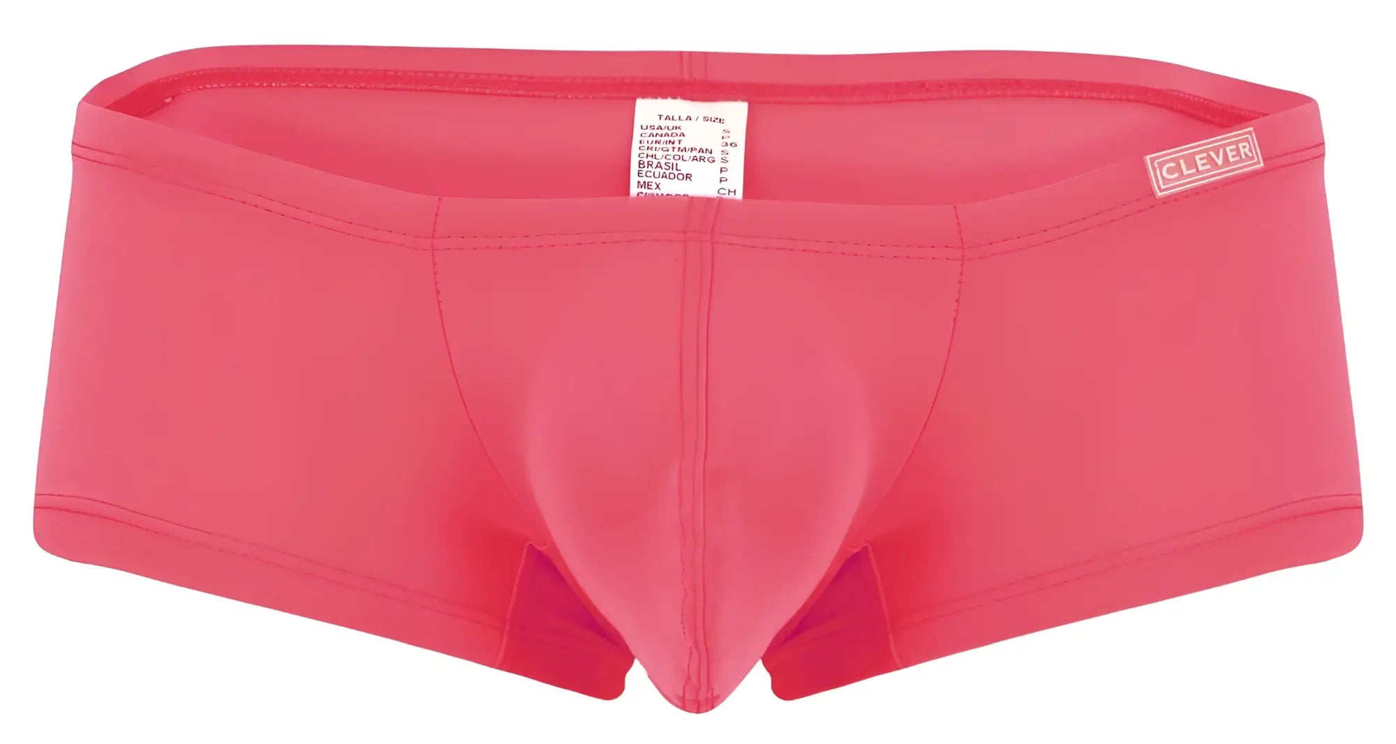 Clever 229956 pink men’s briefs with a smooth, form-fitting design and elastic waistband in multi-colored pack