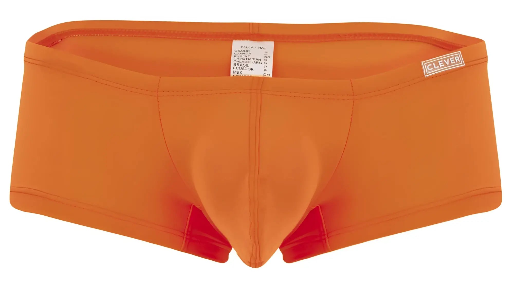 Bright orange clever 229956 12pk australian latin trunks with supportive contoured design and small clever label on waistband