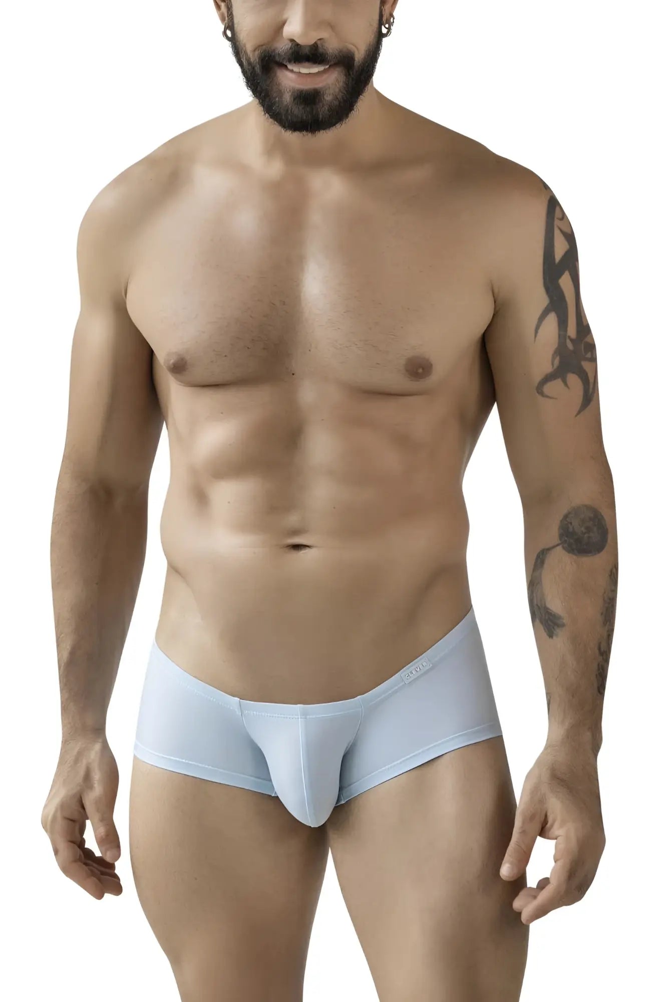 Light blue seamless briefs with a smooth form-fitting design from clever 229956 12pk australian latin trunks multi-colored set