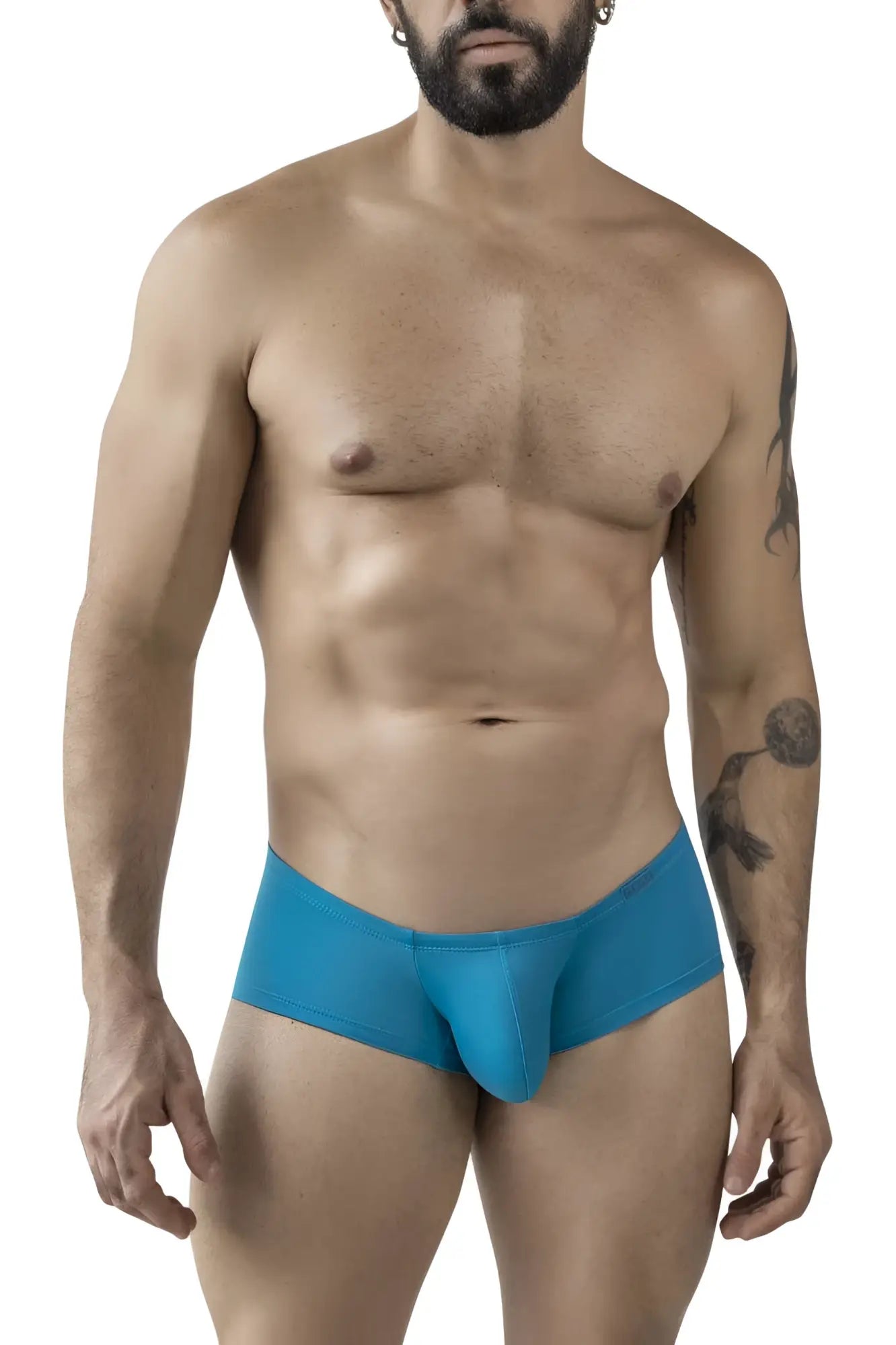 Blue clever australian latin athletic briefs with a smooth form-fitting design in multi-colored 12 pack trunks