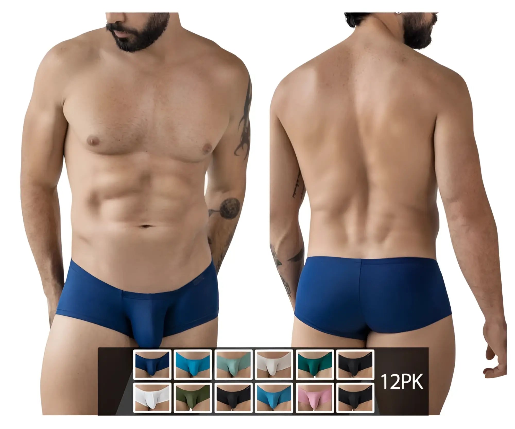 Navy blue seamless briefs from clever 229957 12pk australian latin trunks multi-colored collection for comfortable wear