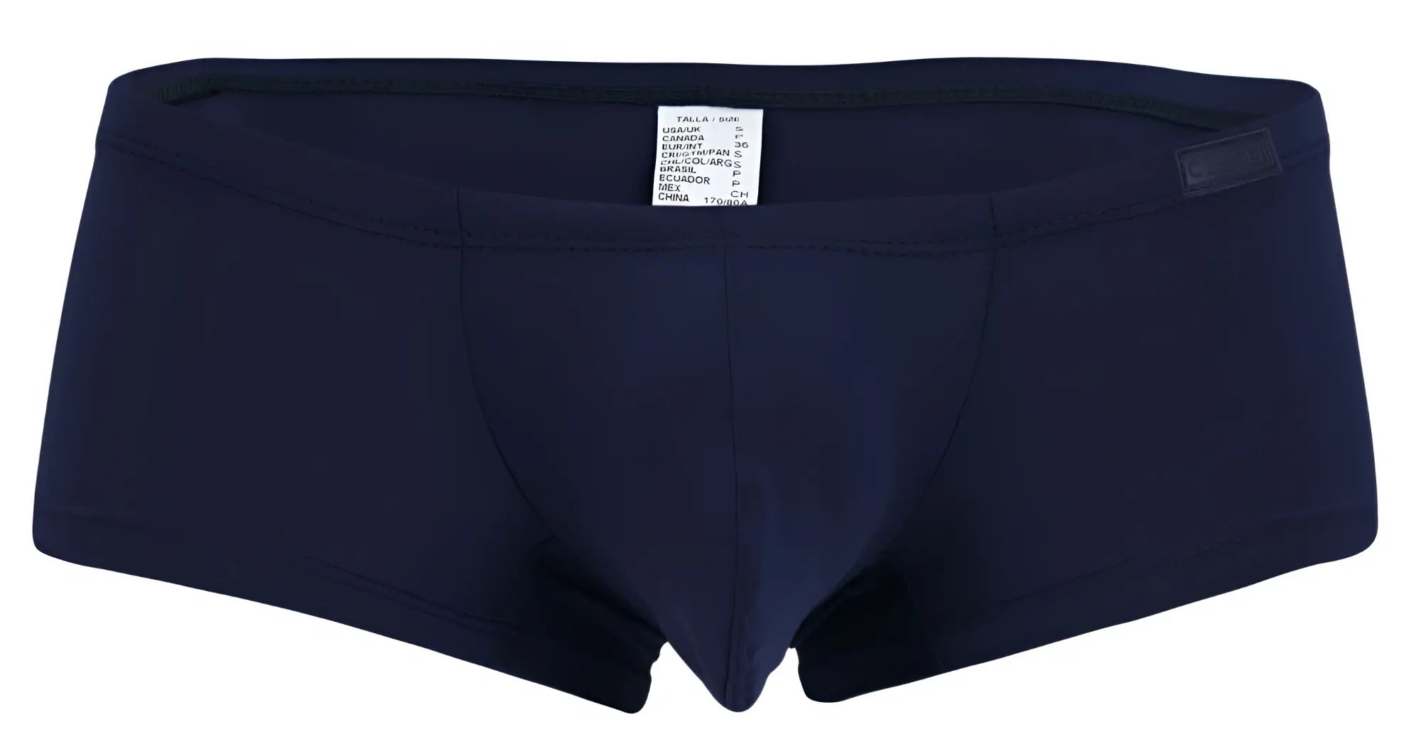 Navy blue men’s briefs with smooth stretchy fabric and minimalist design from clever 229957 12pk australian latin trunks