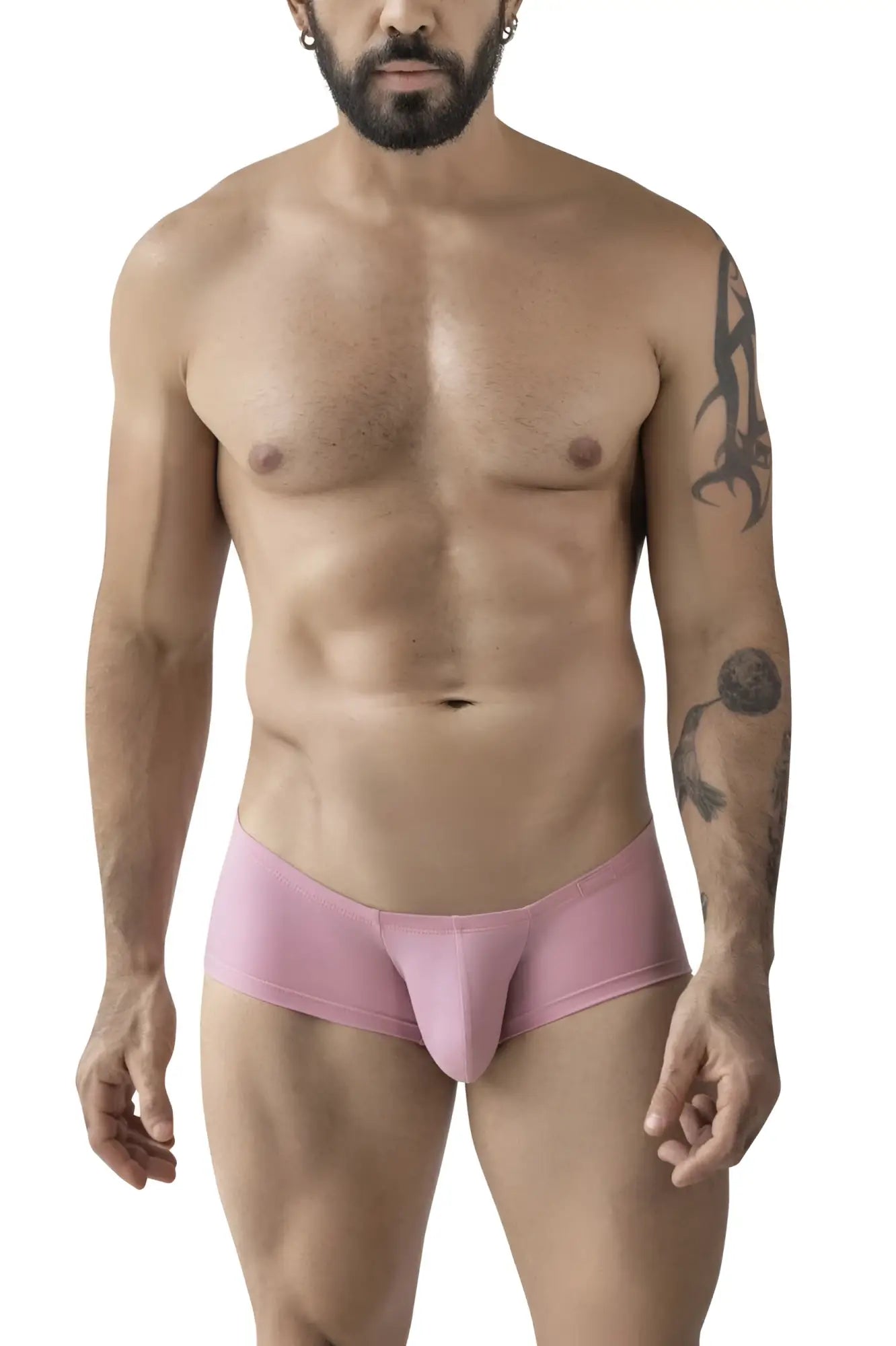 Pink clever 229957 australian latin trunks with a smooth form-fitting design in multi-colored athletic briefs