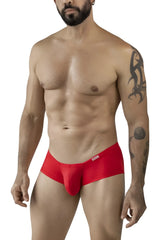 Red men’s briefs from clever 229959 3pk australian latin trunks with snug fit and small brand tag on waistband