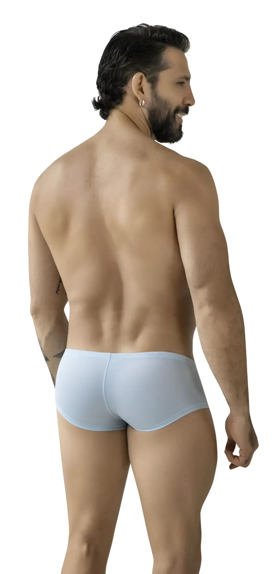 Light blue smooth textured clever 229960 3pk australian latin trunks with snug fit and subtle seam detailing