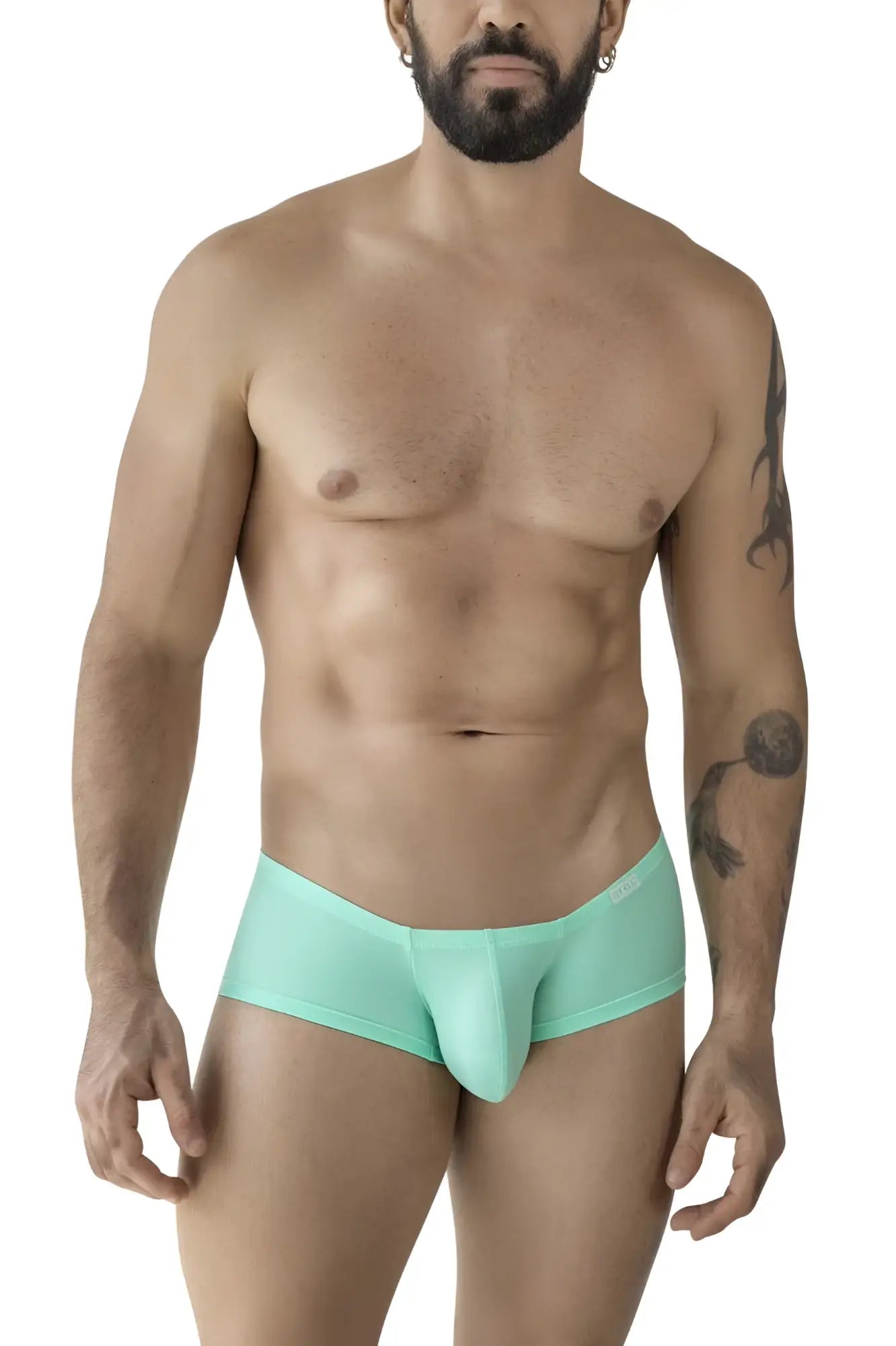 Mint green men’s briefs from clever 229961 3pk australian latin trunks with smooth form-fitting design