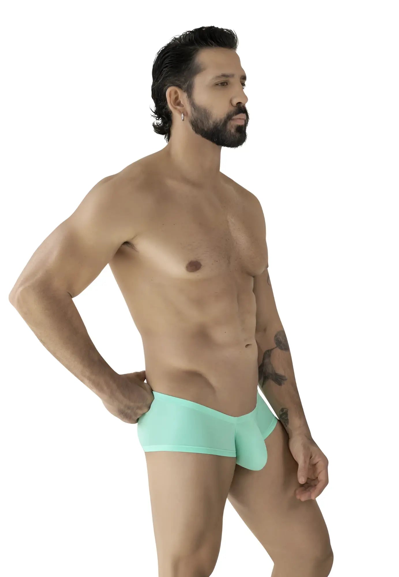 Mint green clever 229961 australian latin briefs with smooth form fitting design in multi colored 3pk trunks set