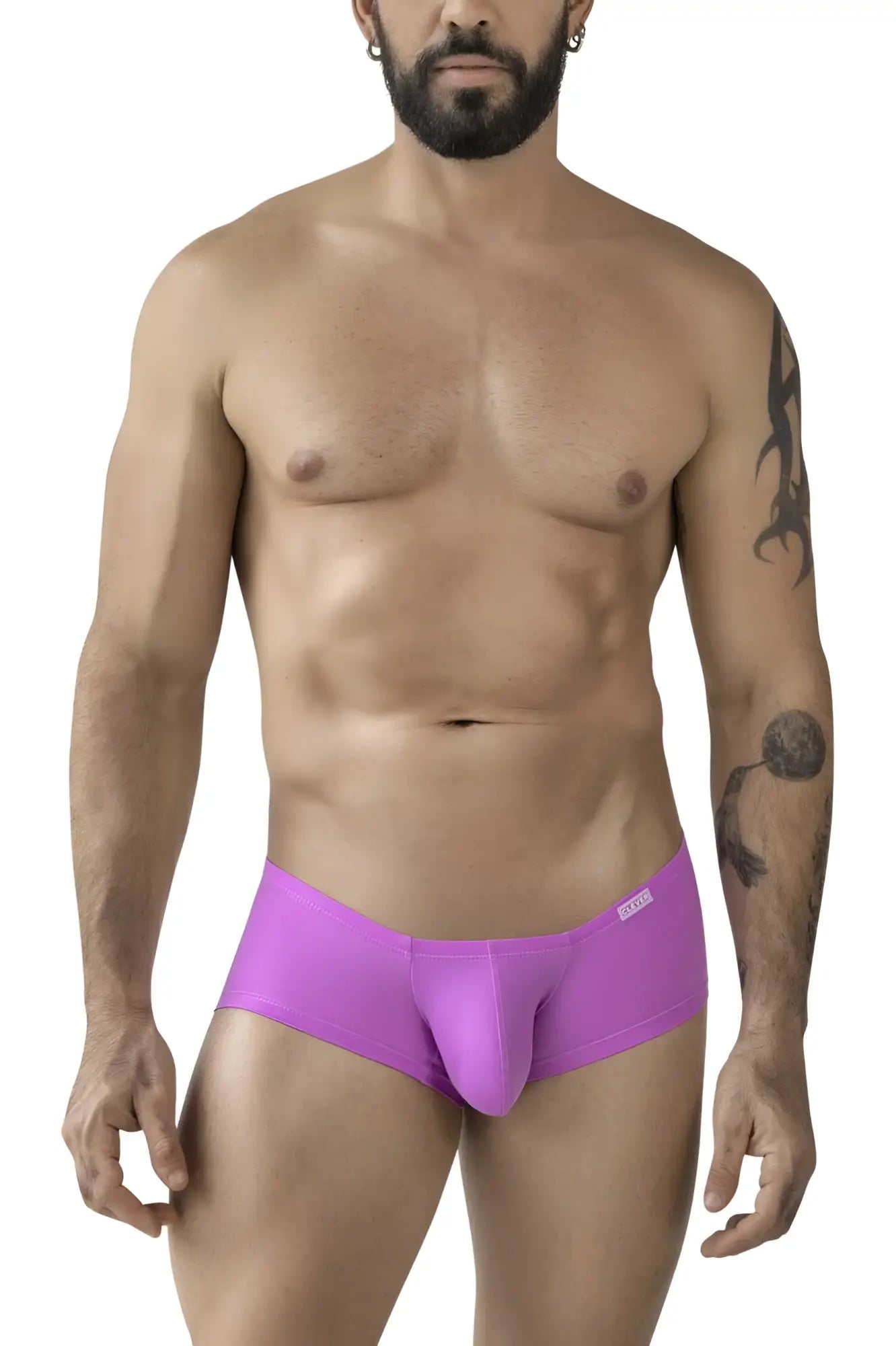 Vibrant purple clever 229961 australian latin trunks men’s briefs with sleek form-fitting design and subtle logo waistband
