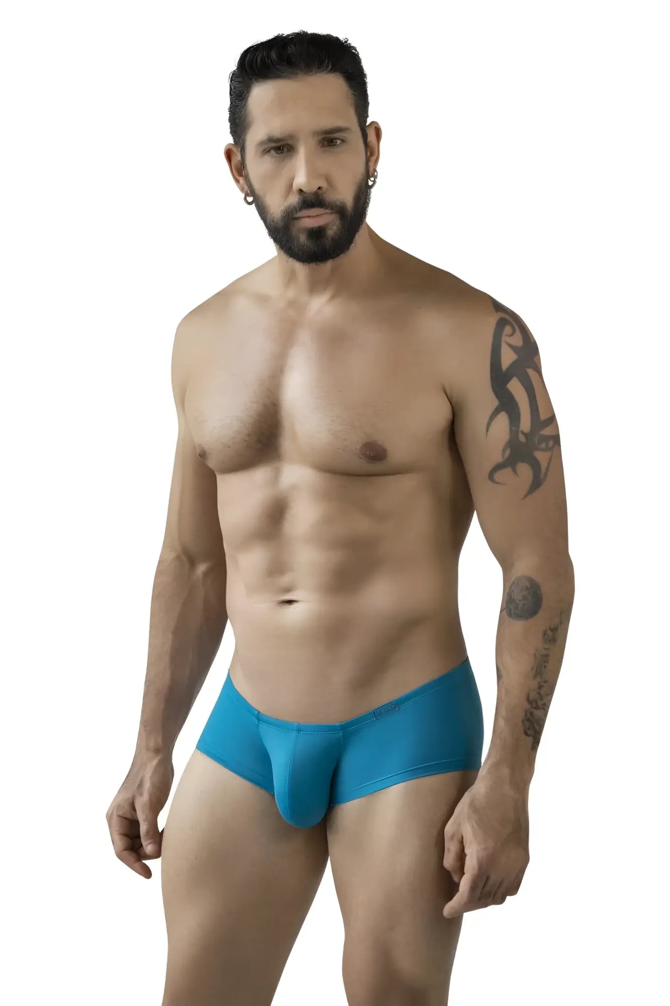 Blue athletic briefs with smooth form-fitting design from clever 229962 3pk australian latin trunks color multi-colored