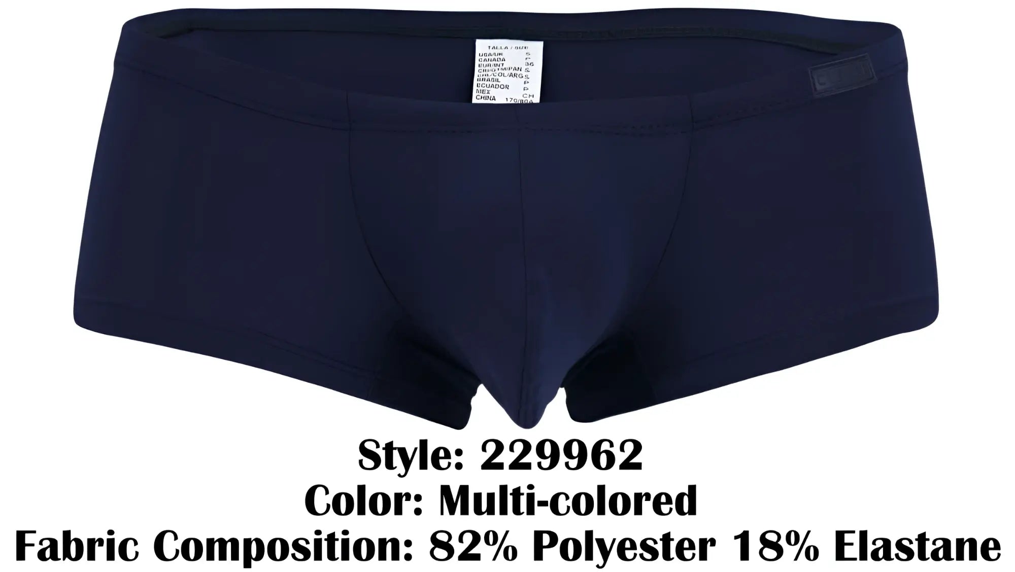 Navy blue clever 229962 mens briefs made of smooth stretchy fabric blend of 82 polyester 18 elastane in multi color pack