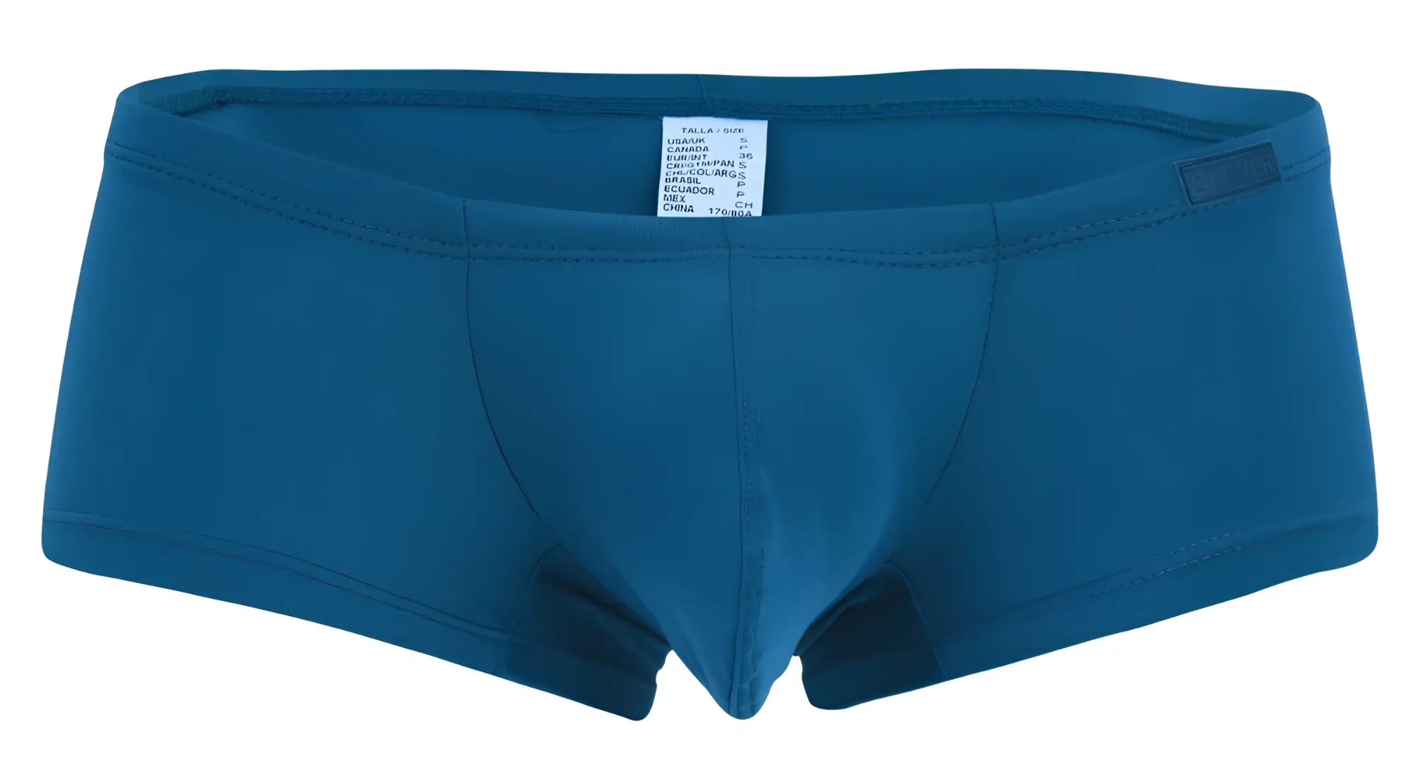 Teal-colored clever 229962 form-fitting australian latin briefs with smooth fabric and subtle seam detailing