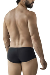 Black clever 229963 australian latin trunks showing the back with smooth form-fitting fabric and subtle seam