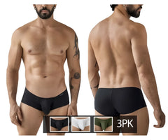 Clever 229964 3pk australian latin trunks are multi-colored black men’s briefs with smooth form-fitting design