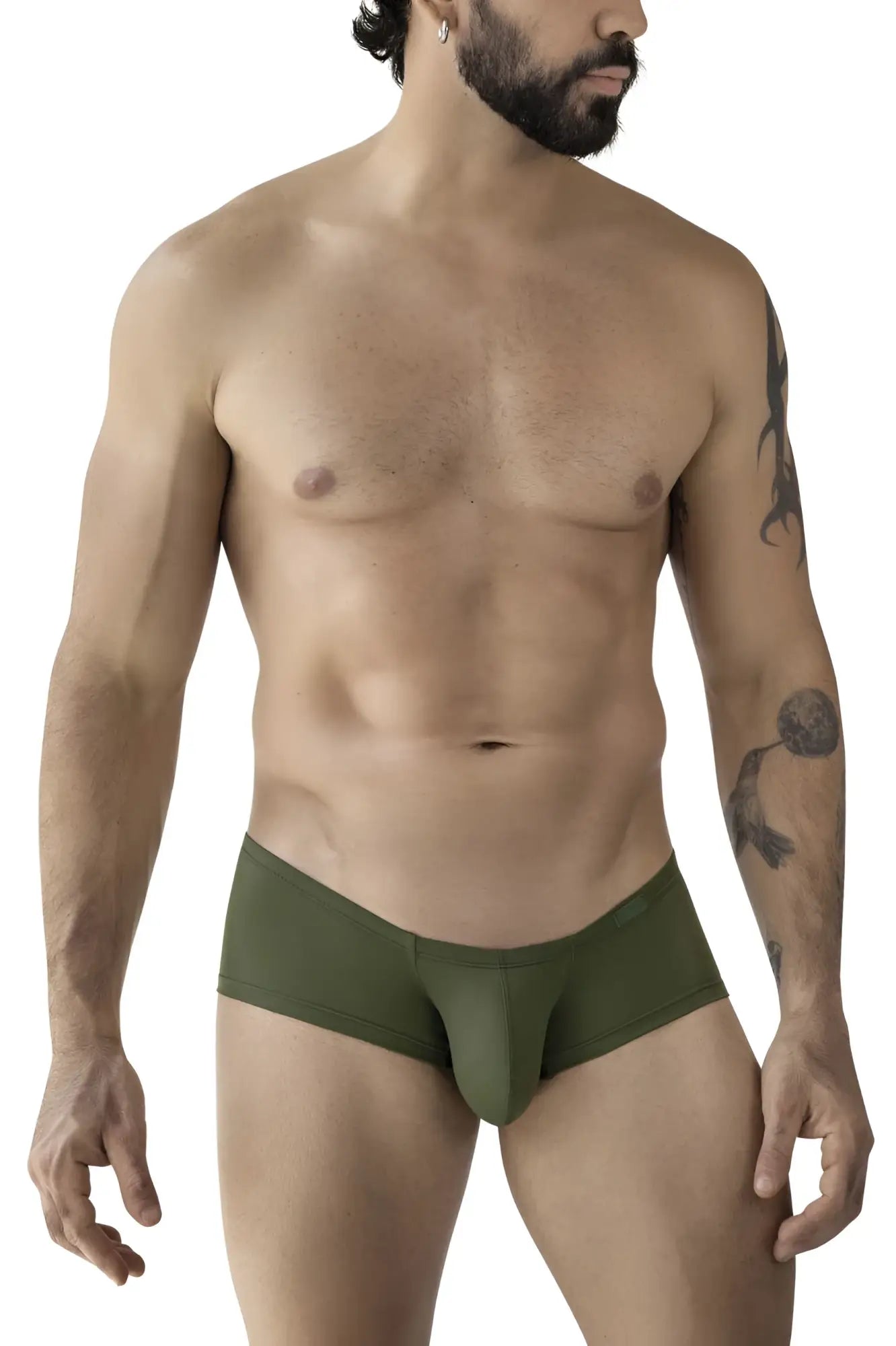 Olive green seamless briefs from clever 229964 3pk australian latin trunks in multi-colored pack for comfort and style
