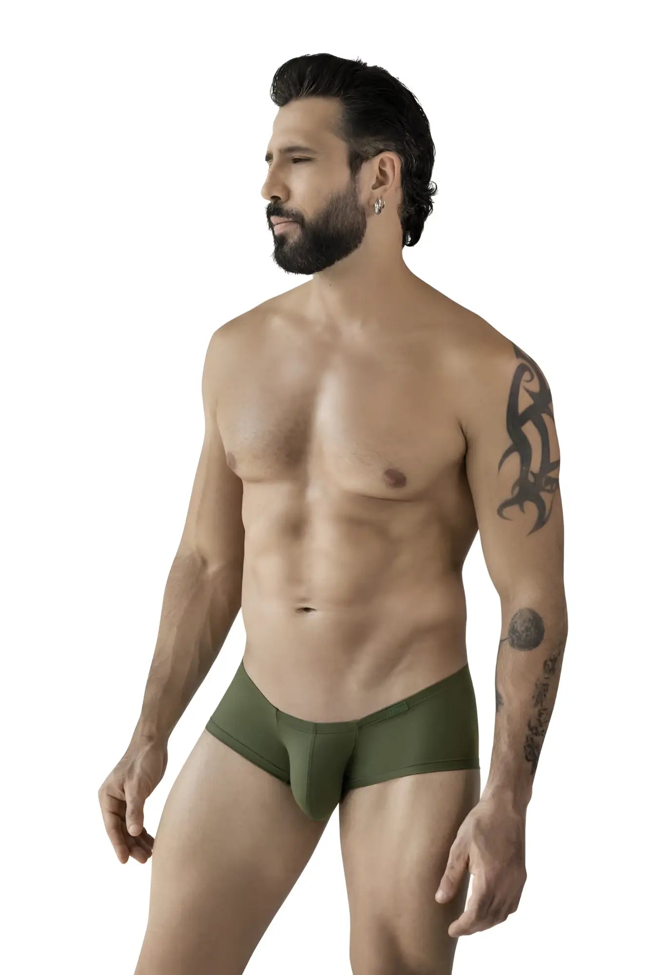 Olive green men’s briefs from clever 229964 3pk australian latin trunks in multi-colored fabric for comfortable wear