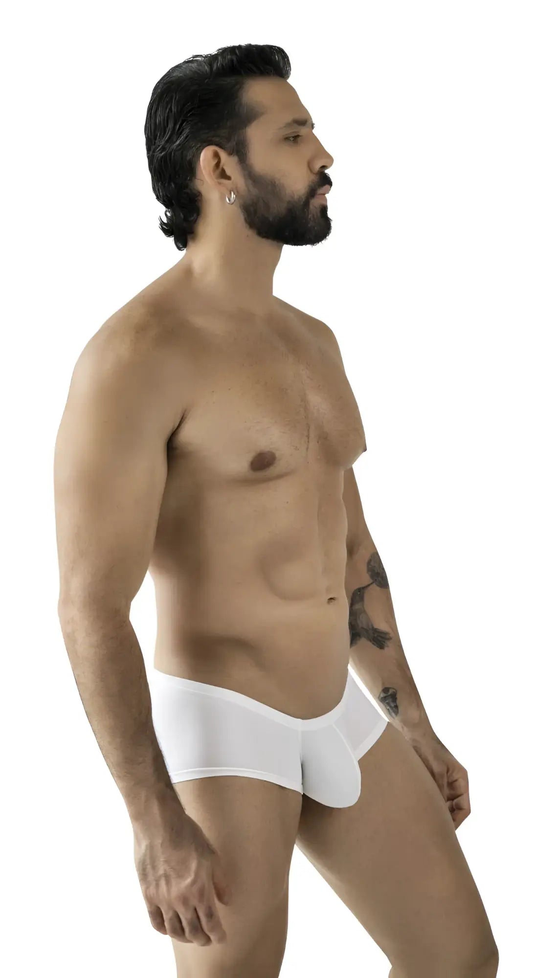 White form-fitting men’s briefs with smooth seamless design from clever 229964 3pk australian latin trunks multi-colored set