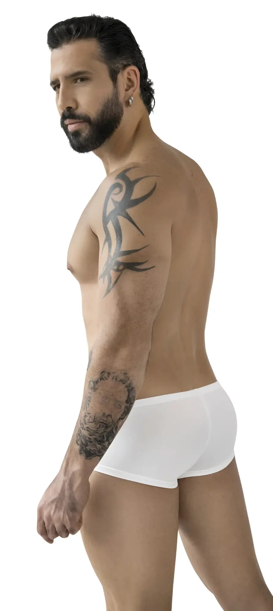 White briefs from clever 229964 3pk australian latin trunks featuring smooth form-fitting design in multi-colored style